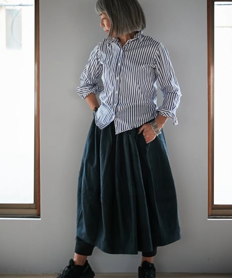 skirt  / 紬（青緑色）