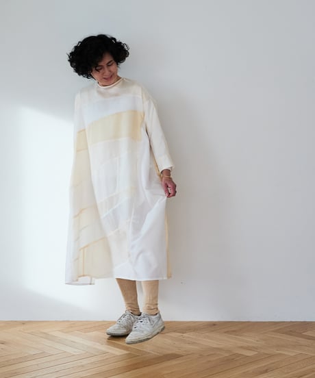 long sleeve dress / 胴裏（白色）