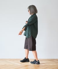 short pants / 紬（黒茶色）