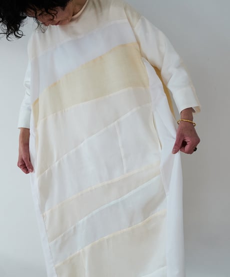 long sleeve dress / 胴裏（白色）