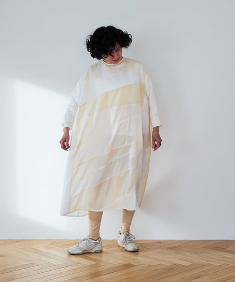 long sleeve dress / 胴裏（白色）