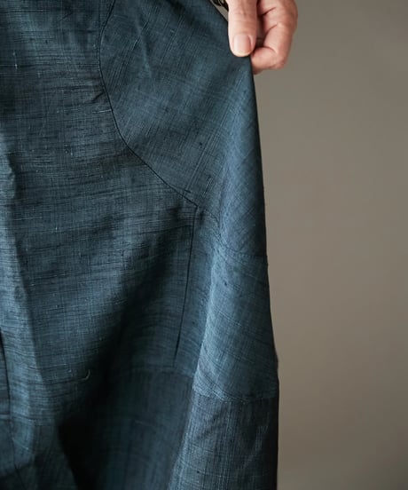 skirt  / 紬（青緑色）