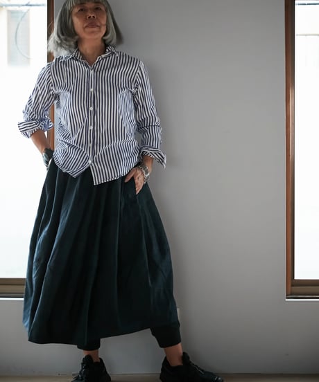 skirt  / 紬（青緑色）