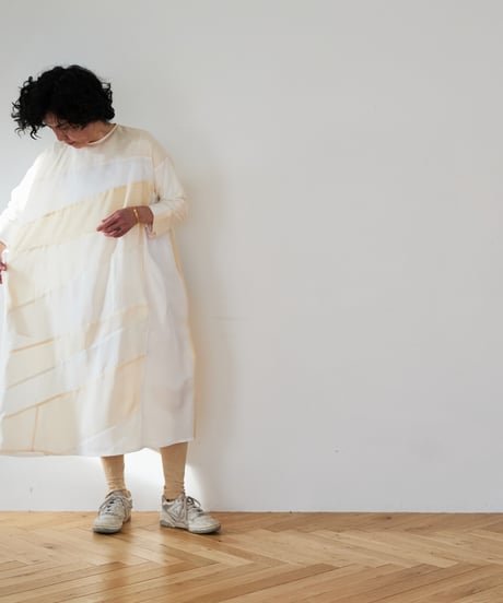 long sleeve dress / 胴裏（白色）