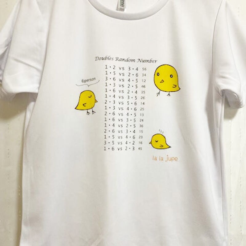 ドライTシャツ（ひよこ乱数表付き） | lalajupeララジュップ