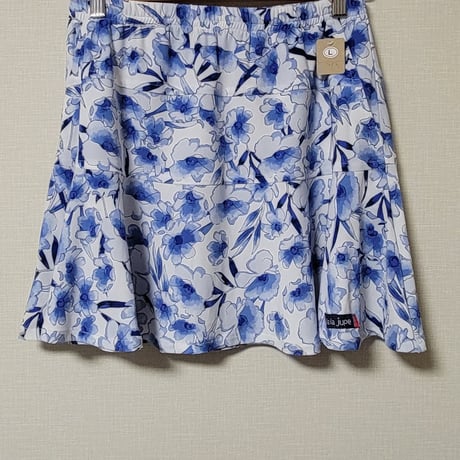 水色 フレアスカート テニス用 スコート フレア スカート 両サイドポケット付き レディース