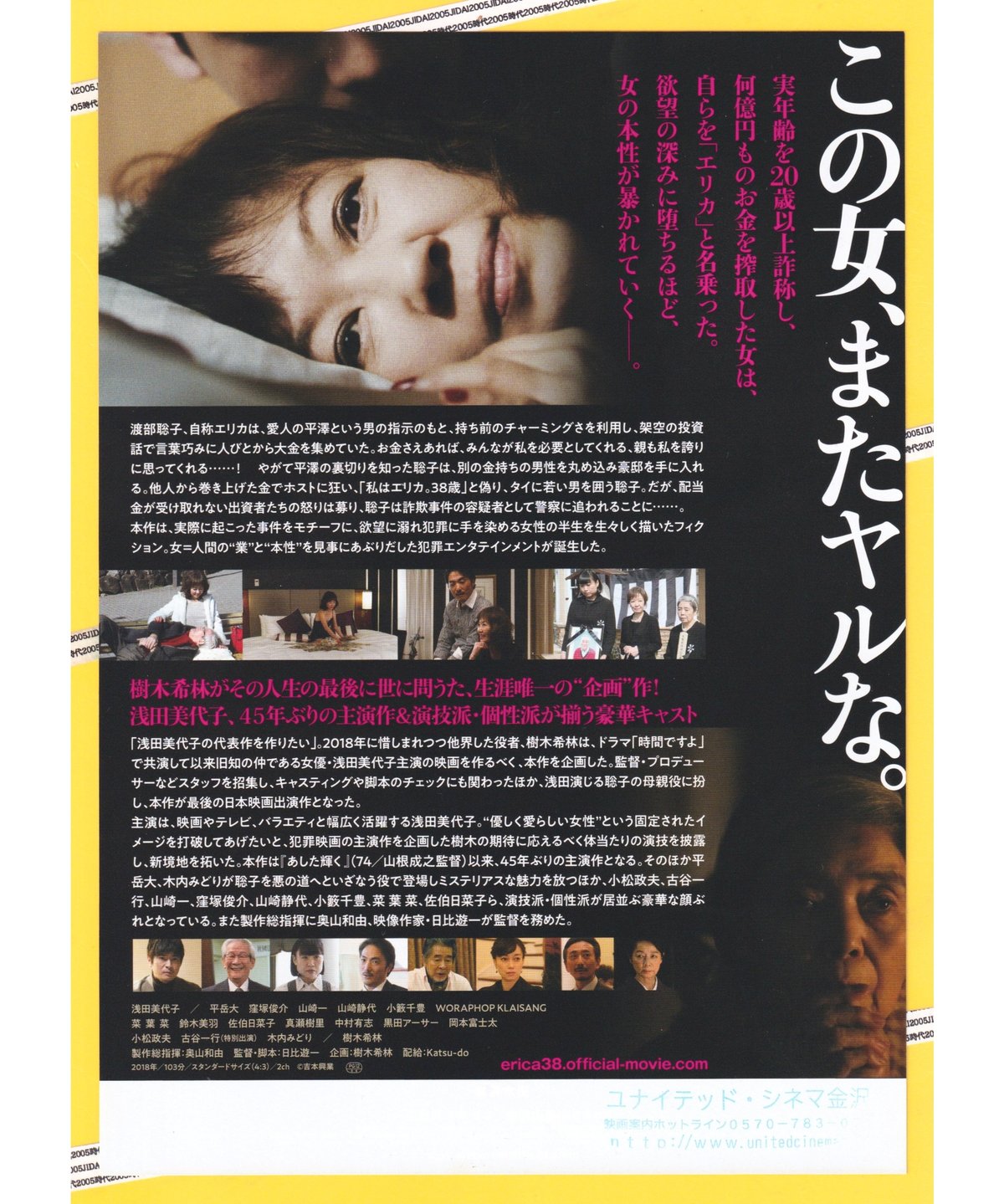 エリカ38 | 映画チラシ・フライヤー・パンフレット販売 大辞典