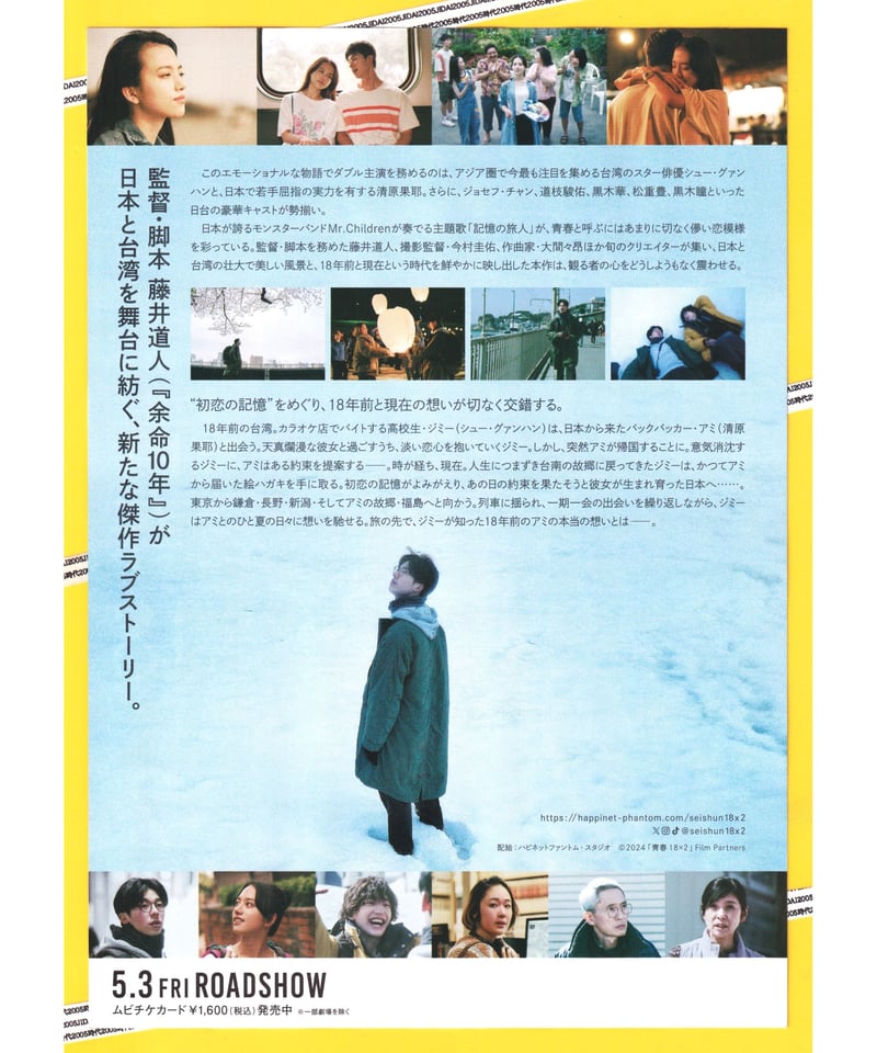 映画チラシ フライヤー 　　　　【 青春Hシリーズ 】 ②青春18×2 君へと続く道 | 映画チラシ・フライヤー・パンフレット販売