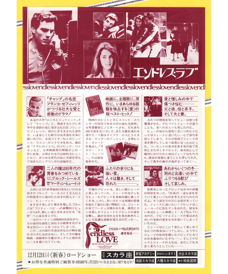 Ⓟエンドレス・ラブ | 映画チラシ・フライヤー・パンフレット販売 大辞典