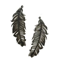 ピアスM  feather B-097