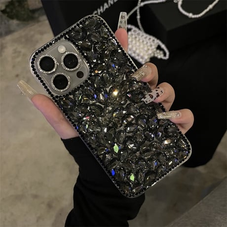 iphone16/16pro ケース キラキラ スマホケース デコ ストーン M157
