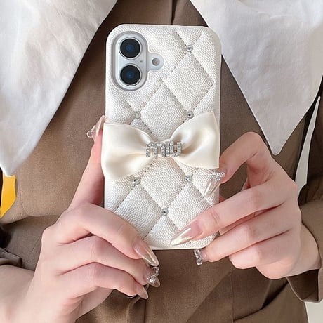 iphone ケース リボン デコ iphone ケース 韓国 かわいい M244
