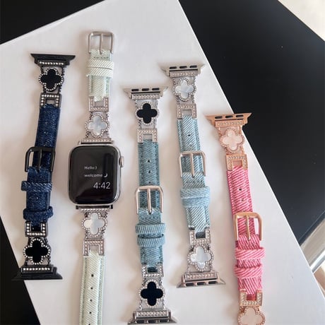 四つ葉のクローバー アップル ウォッチ バンド かわいい apple watch バンド レディース M111