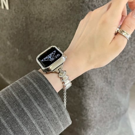 apple watch バングル アップル ウォッチ バンド キラキラ【バンパーケース付き】M128
