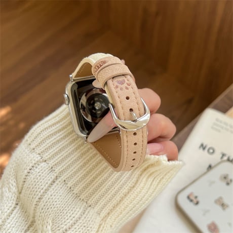 apple watch バンド 犬 アップル ウォッチ バンド  42ｍｍ/46ｍｍ レザー レディース M304