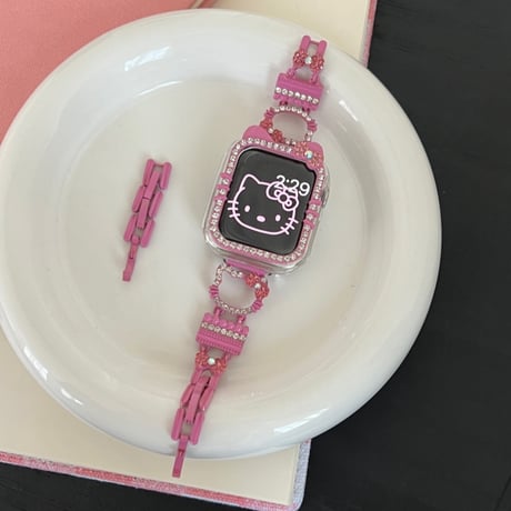 アップル ウォッチ バンド かわいい apple watch Series 10 ブレスレット 猫 M137