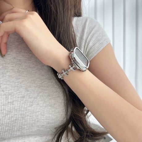 アップル ウォッチ ブレスレット apple watch バンド キラキラ「保護ケース付き」M123