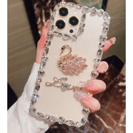 iphone ケース デコ クリア iphone ケース キラキラ ストーン M039
