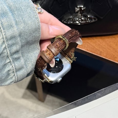 アップル ウォッチ バンド 女性 おしゃれ ベルベット apple watch 11 42mm バンド かわいい M315