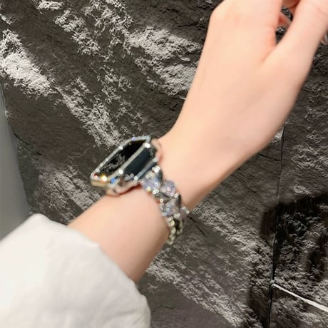 ジルコン アップル ウォッチ バンド キラキラ apple watch ブレスレット M098