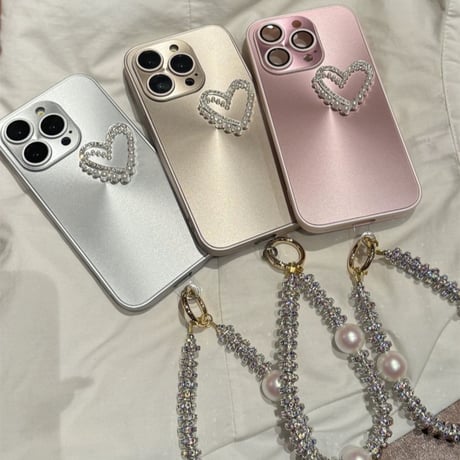 iphone ケース ハート 韓国 iphone ケース 人気 女子【カメラ保護フィルム一体型】M049