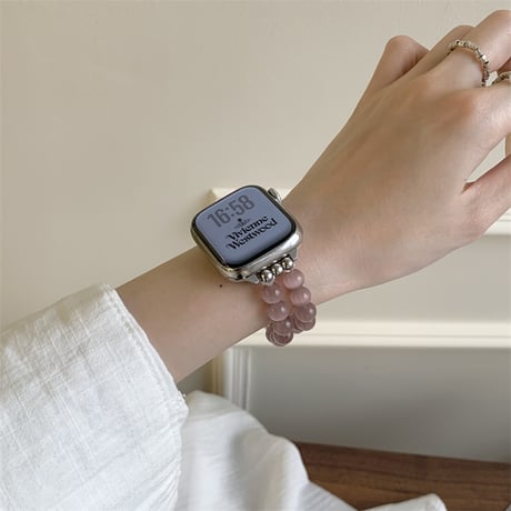 apple watch バンド ビーズ アップル ウォッチ ブレスレット アップル ウォッチ バンド 夏 涼しい M613