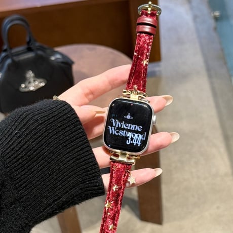 アップル ウォッチ バンド 女性 おしゃれ ベルベット apple watch 11 42mm バンド かわいい M315