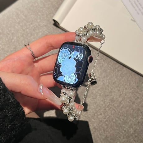 アップル ウォッチ バンド キラキラ パール apple watch Series 10 バンド かわいい M106
