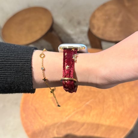 アップル ウォッチ バンド 女性 おしゃれ ベルベット apple watch 11 42mm バンド かわいい M315