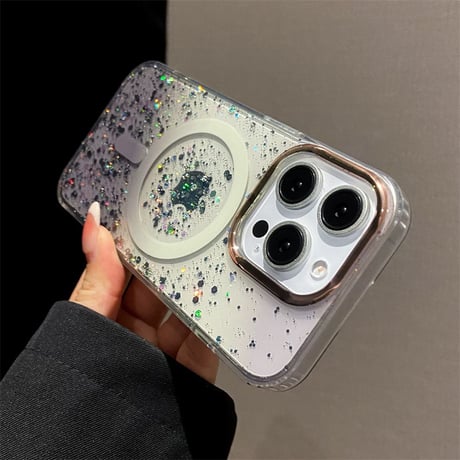 iphone16/16pro マグセーフ ケース iphone ケース グリッター キラキラ M254