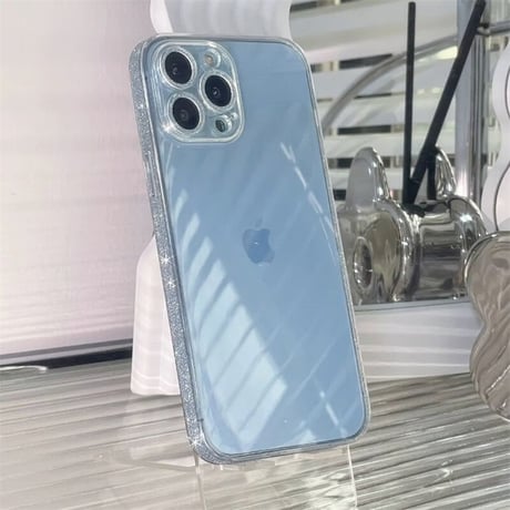 iphone16/16pro ケース クリア ガラス iphone ケース キラキラ 透明 M001