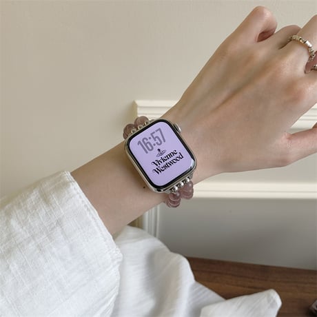 apple watch バンド ビーズ アップル ウォッチ ブレスレット アップル ウォッチ バンド 夏 涼しい M613
