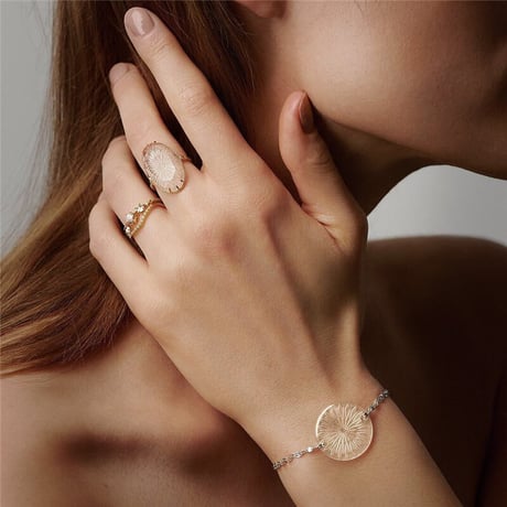 「018」天然石 アクセサリー 女性 ネックレス リング 氷の結晶 シルバー925 結婚式 パーティー