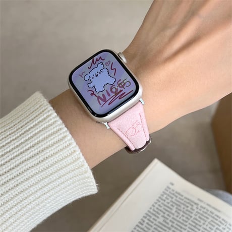 apple watch バンド 犬 アップル ウォッチ バンド  42ｍｍ/46ｍｍ レザー レディース M304