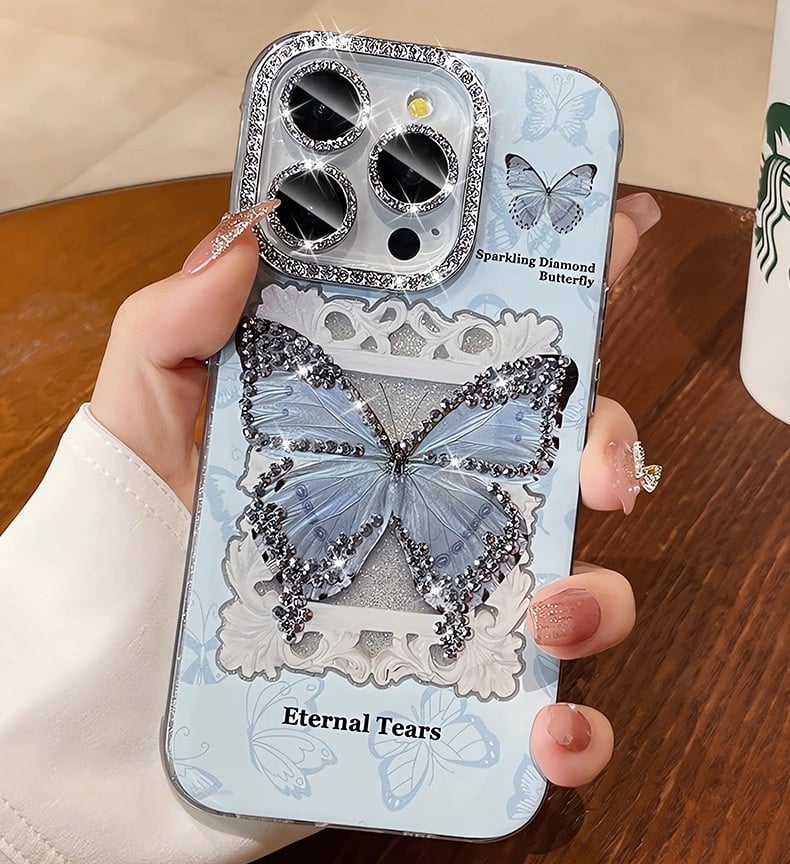 蝶々 iphone ケース キラキラ ライン ストーン iphone ケース 人気