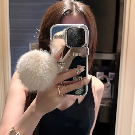 ミラー iphone ケース 人気 女子 iphone15/15pro ケース キラキラ M047