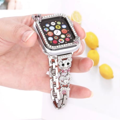 apple watch ブレスレット クマ アップル ウォッチ バンド 可愛い 「保護ケース付き」M162