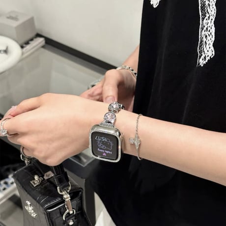 apple watch バンド 可愛い アップル ウォッチ バンド 猫「保護ケース付き」M146