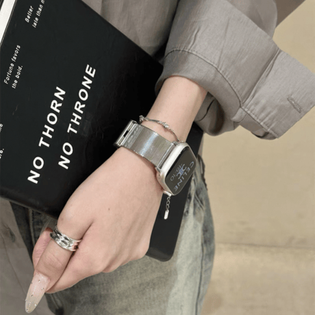 アップル ウォッチ バンド お 揃い apple watch バンド ステンレス「男女兼用」 M238