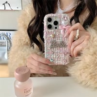 ピンク iphone16/15 ケース スマホケース 可愛い 韓国 iphone16pro ケース ストーン デコ M262