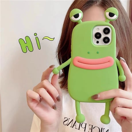iphone15/15pro ケース カエル iphone14/13 ケース 面白 可愛い M025