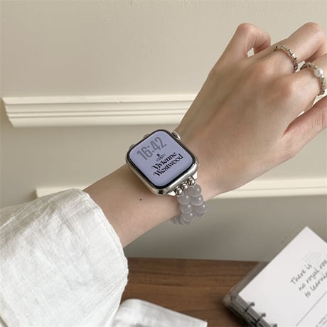 apple watch バンド ビーズ アップル ウォッチ ブレスレット アップル ウォッチ バンド 夏 涼しい M613