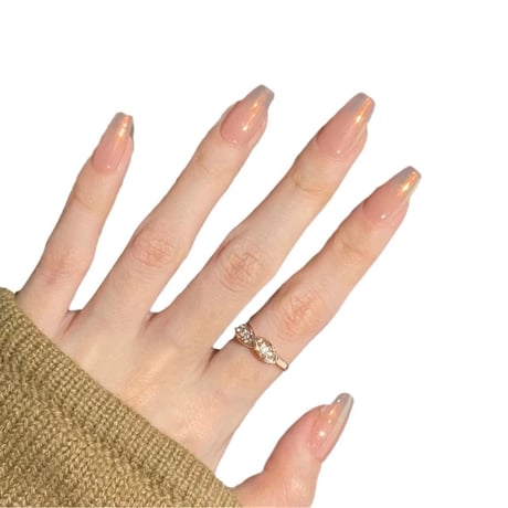 ネイルチップ 韓国 つけ爪 ネイルチップ ロング ショート キラキラ M057