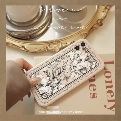 iphone15/14/13 ケース 韓国 流行り スマホケース 花 柄 M002