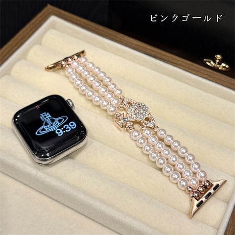 アップルウォッチバンド パール apple watch バンド 女性 スマート ウォッチ 交換 バンド M282