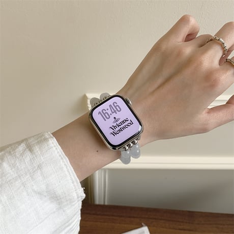 apple watch バンド ビーズ アップル ウォッチ ブレスレット アップル ウォッチ バンド 夏 涼しい M613