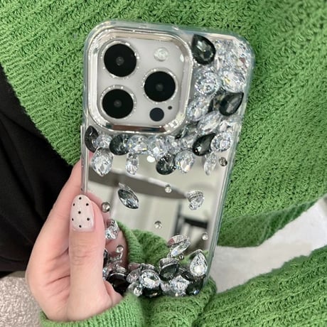 iphone16/16pro ケース ミラー iphone ケース デコ M153