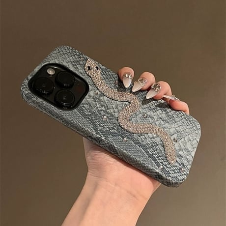 iphone16/16pro ケース 韓国 流行り iphoneケース かわいい スネーク M143