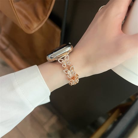 蝶々 apple watch バンド アップル ウォッチ バンド 女性 人気 ラインストーン M267