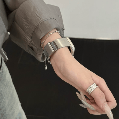 アップル ウォッチ バンド お 揃い apple watch バンド ステンレス「男女兼用」 M238